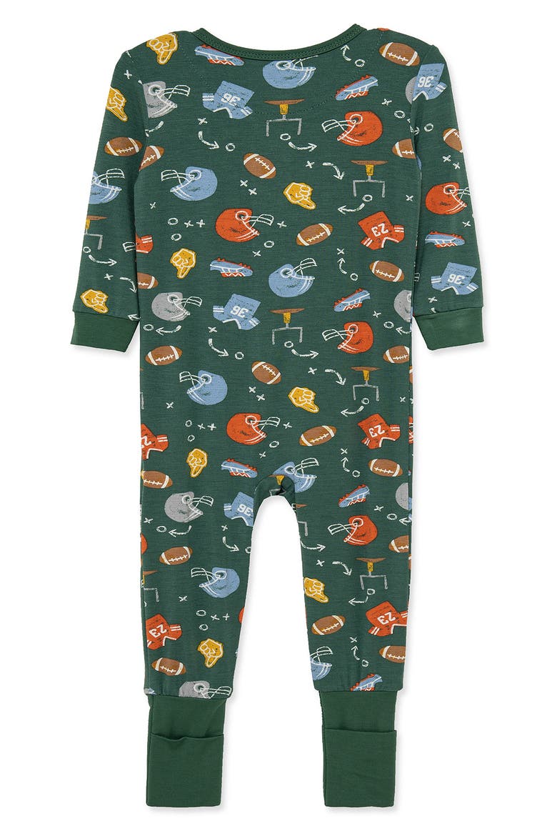 Football Snug Fit Convertible Footie, Alternate, color, GREEN