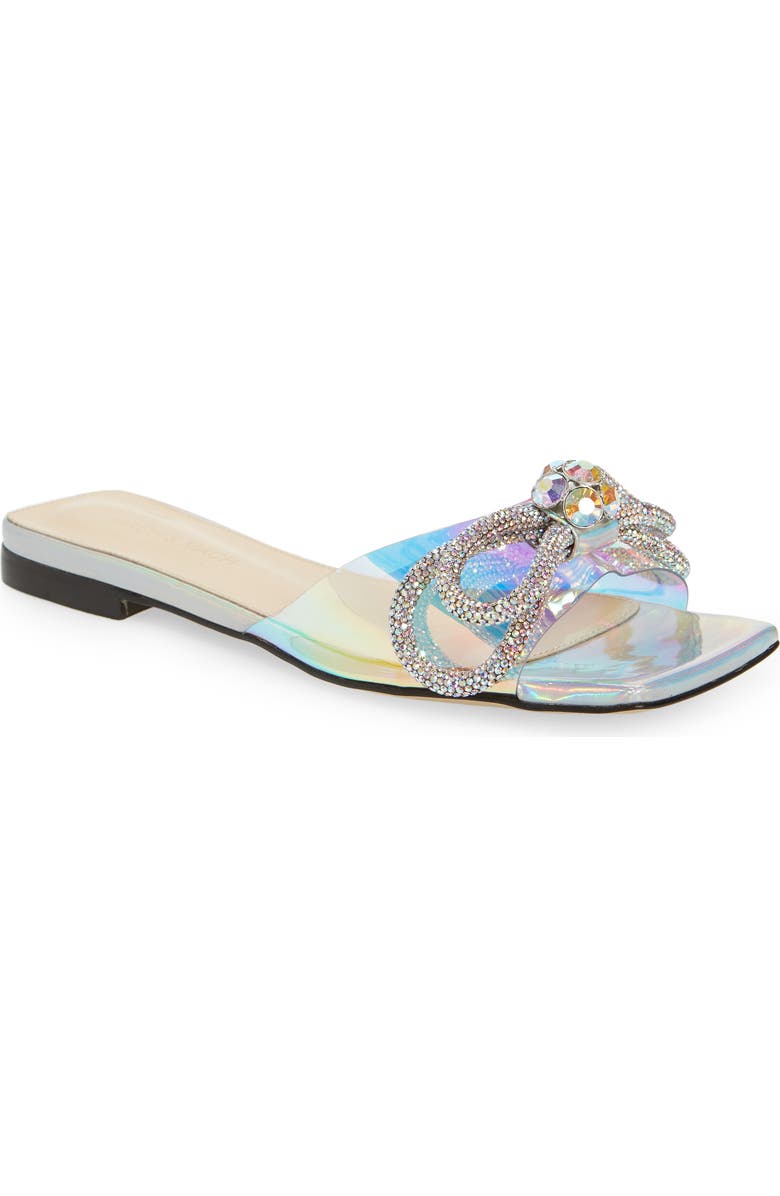 Mach & Mach Double Bow Flat Slide Sandal, Main, color,