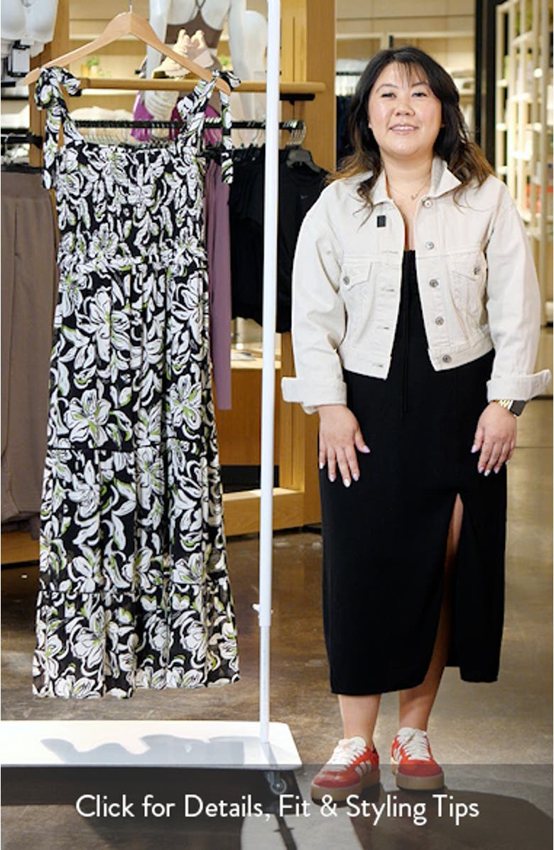 Midnight Flora Smocked Maxi Dress, sales video thumbnail