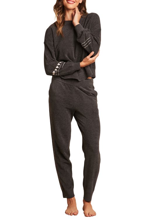 Shop Barefoot Dreams Heartbeat Stripe Cozychic Ultra Lite® Lounge Top In Carbon/sunrise Pink