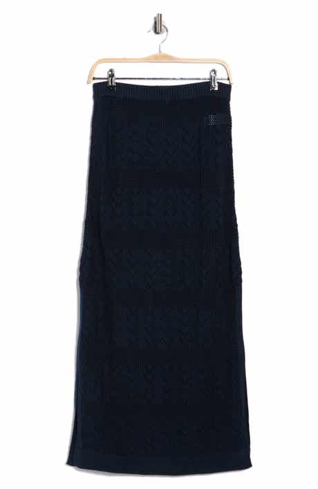 Splendid Pointelle Stitch Cotton Maxi Skirt
