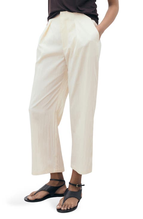 Flowy Pleated Crop Pants