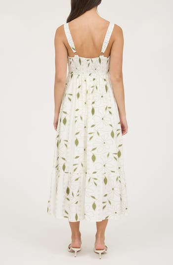 Floral Empire Waist Midi Dress