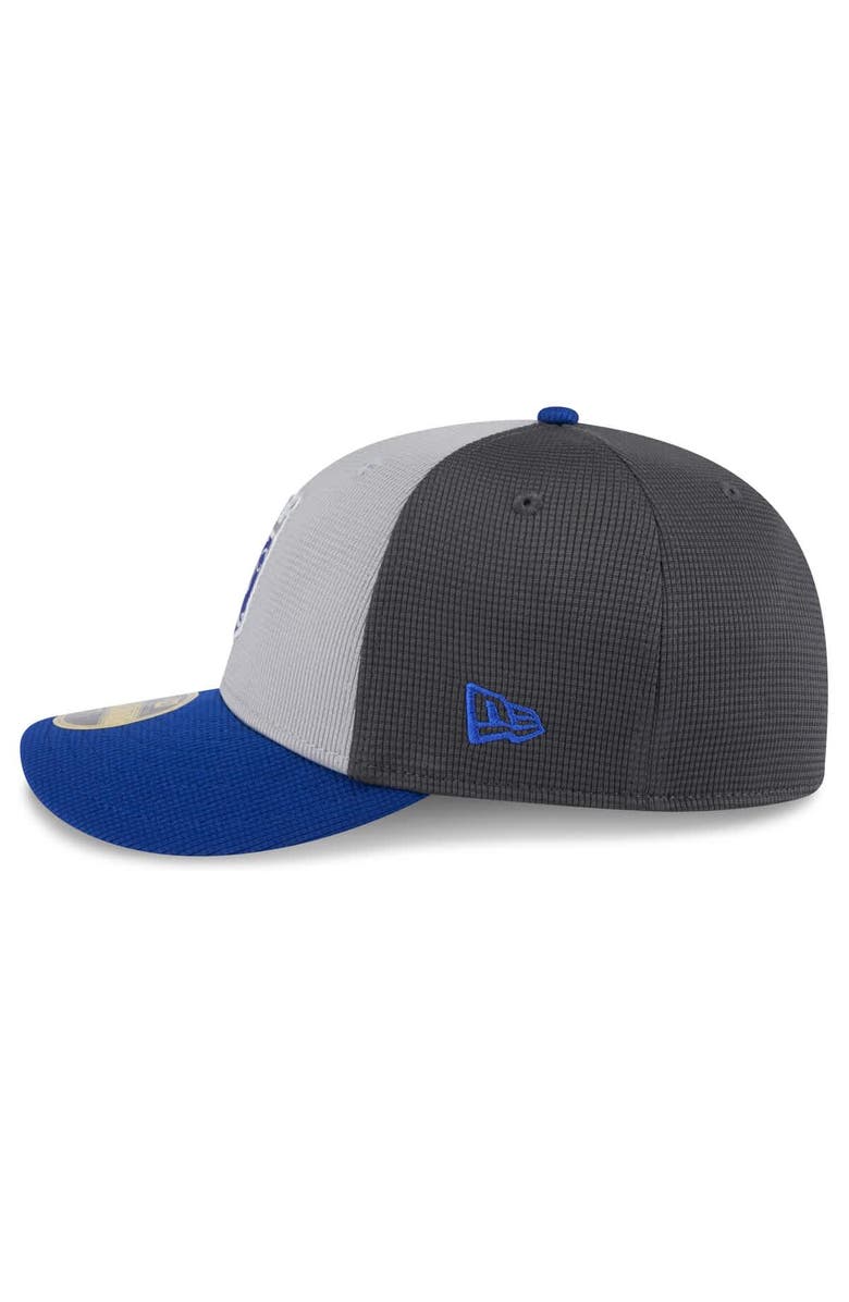 New Era Men's New Era  Gray/Royal Kansas City Royals 2025 Batting Practice Low Profile 59FIFTY Fitted Hat, Alternate, color, 