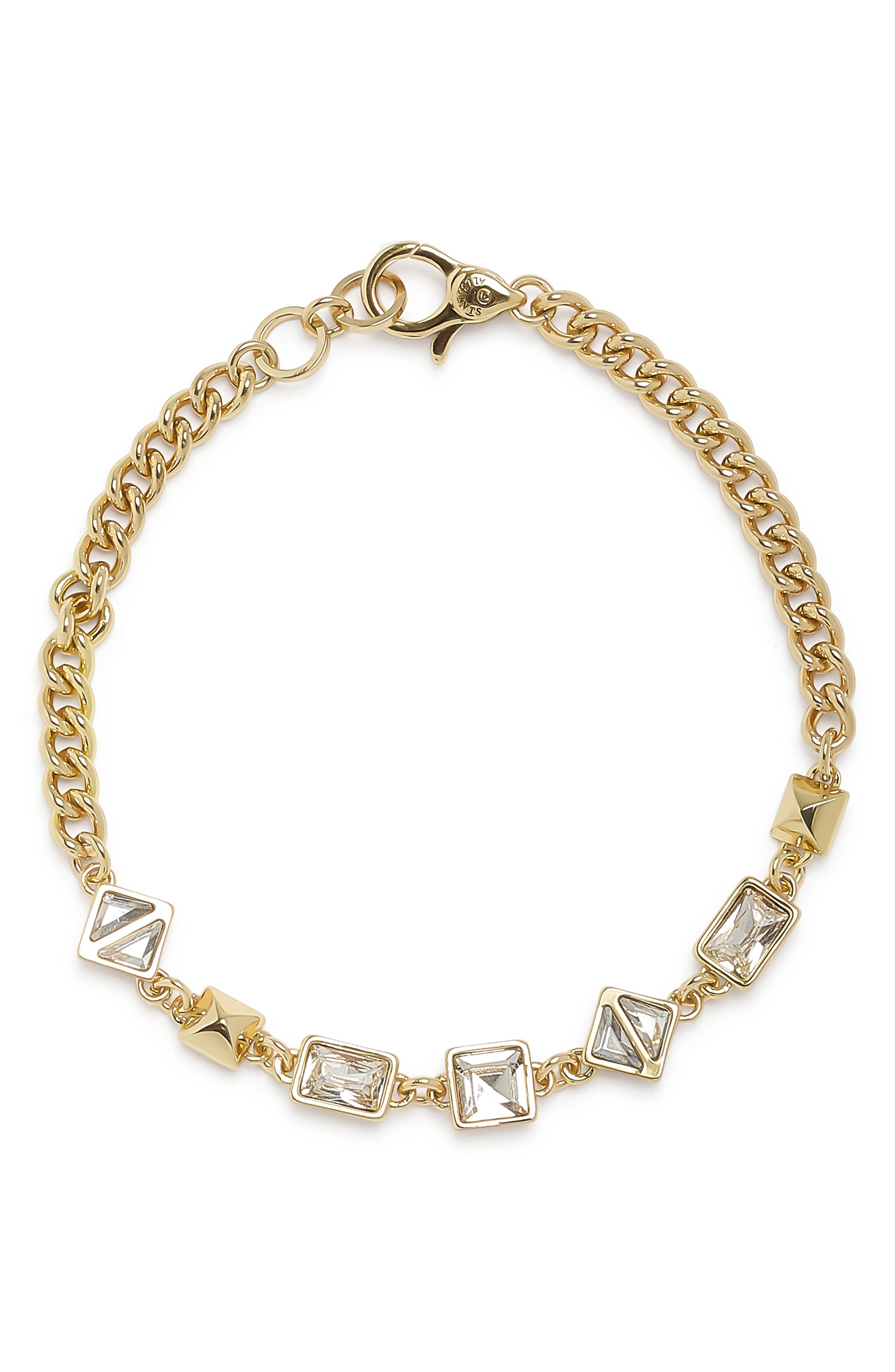 AllSaints Geometric Crystal Bracelet