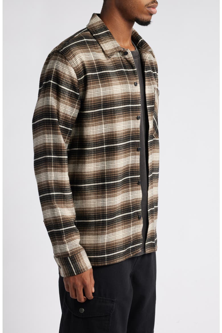 Forest Check Flannel Button-Up Shirt, Alternate, color, MUSHROOM