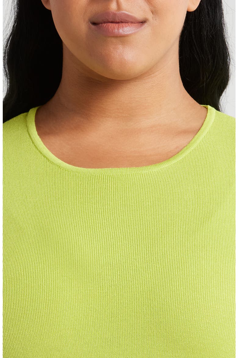 Short Sleeve Sweater, Alternate, color, LIME