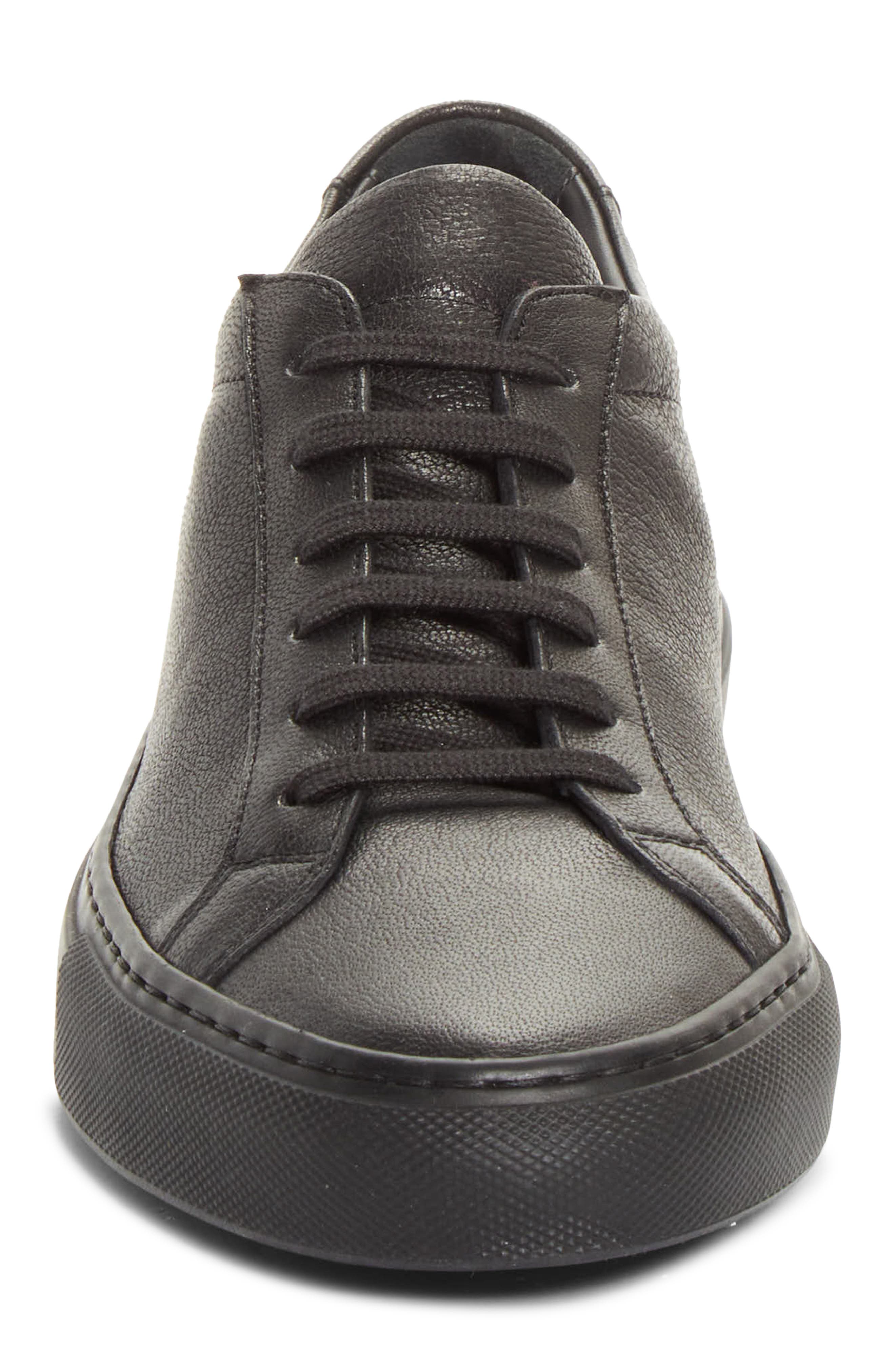 Achilles Leather Sneaker, Alternate, color, BLACK
