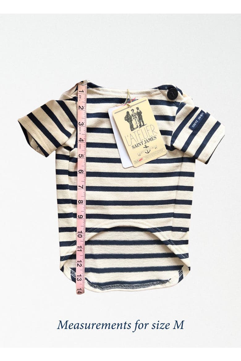 PARISIAN PUP - Authentic Breton Shirt for Dog, Alternate, color, ecru/navy