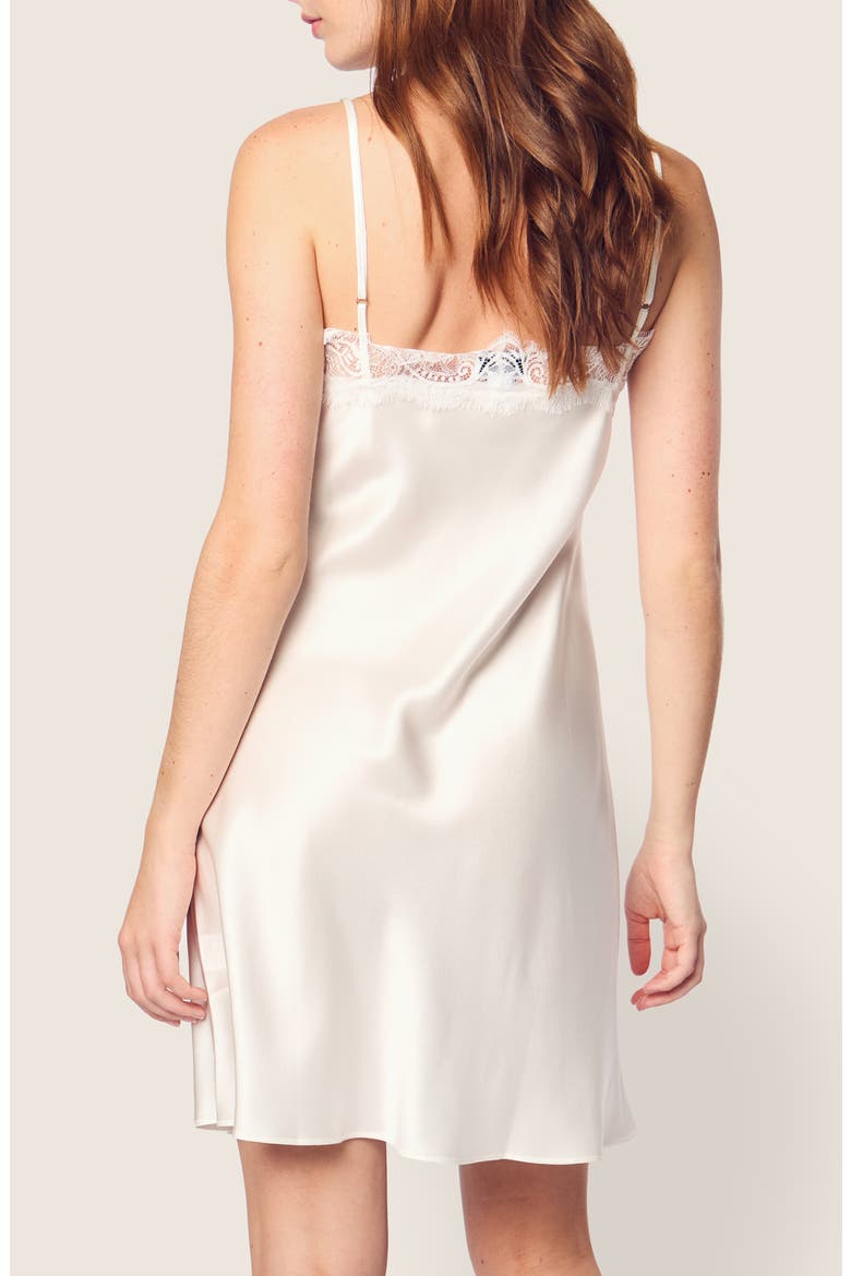 Silk Lace Slip Dress, Alternate, color, WHITE