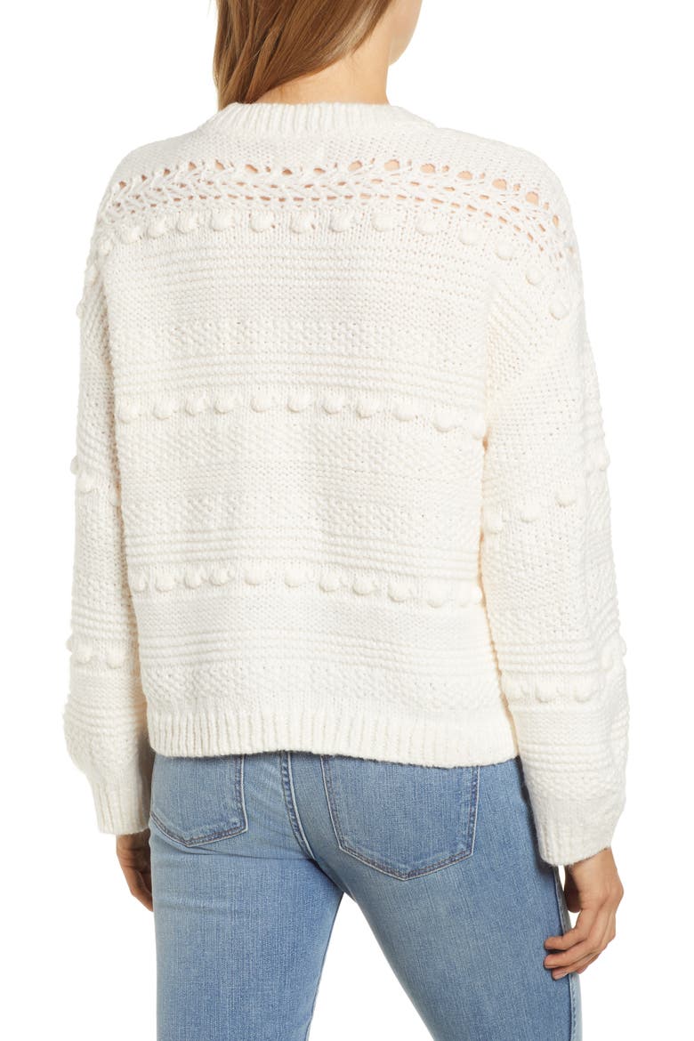 Elmira Winterweave Sweater, Alternate, color, WHISPER WHITE