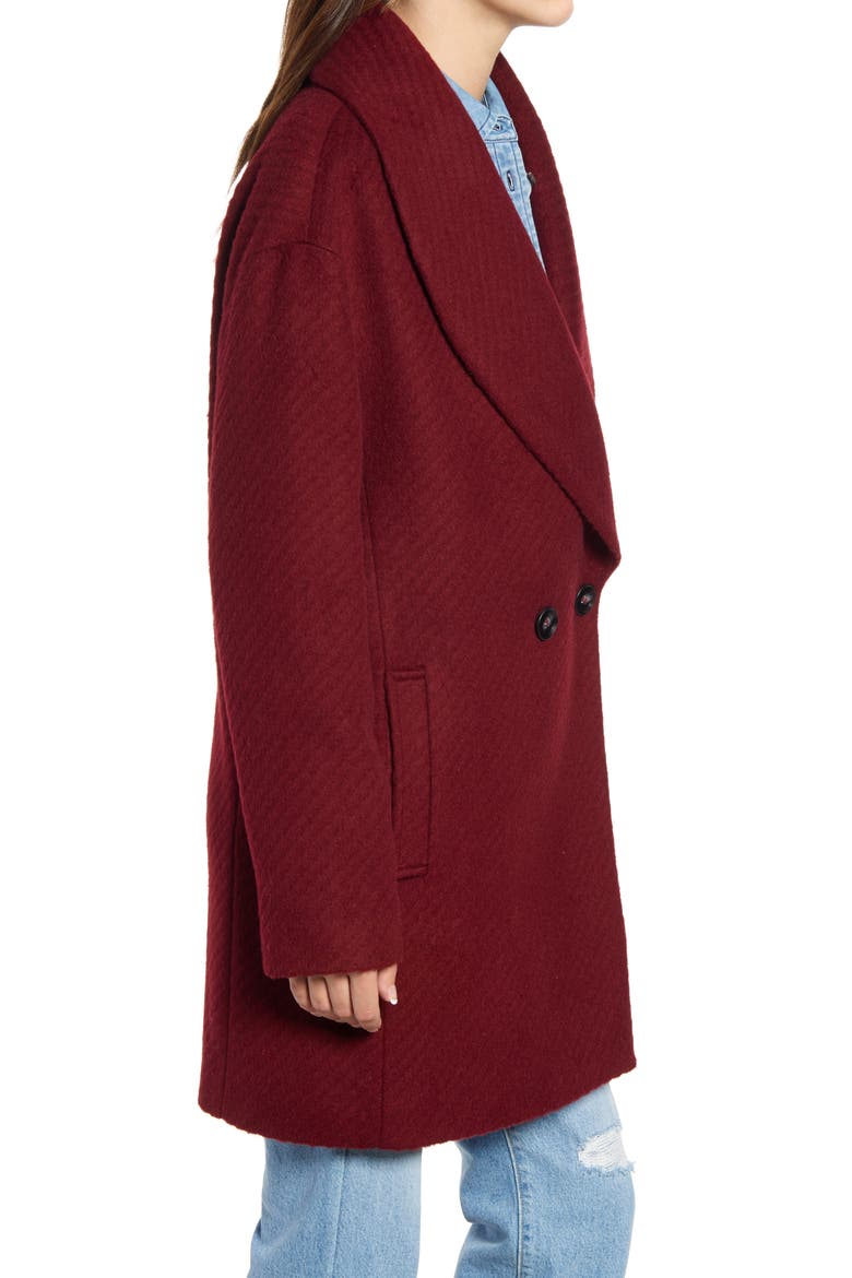 Shawl Collar Coat, Alternate, color, MAROON