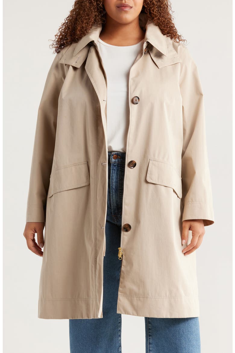 Hebrides Longline Waterproof Jacket with Removable Hood, Alternate, color, LIGHT SAND