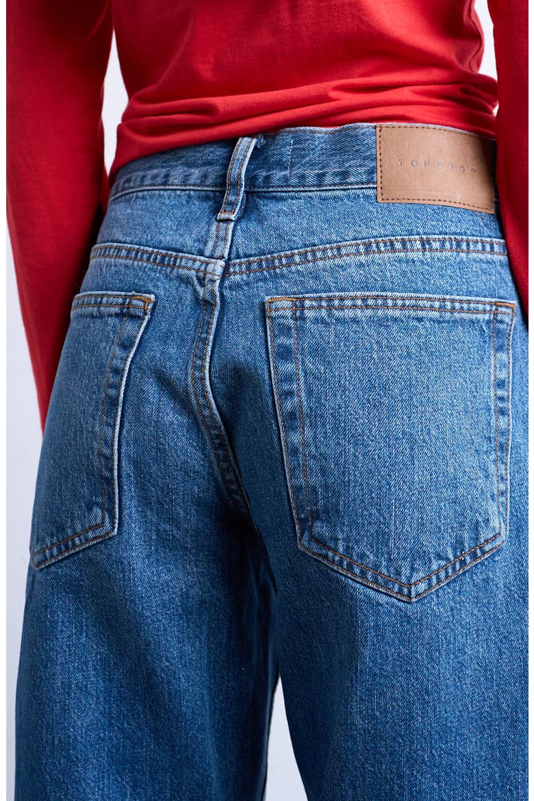 Runway Crop Straight Leg Jeans, Alternate, color, MBLUE