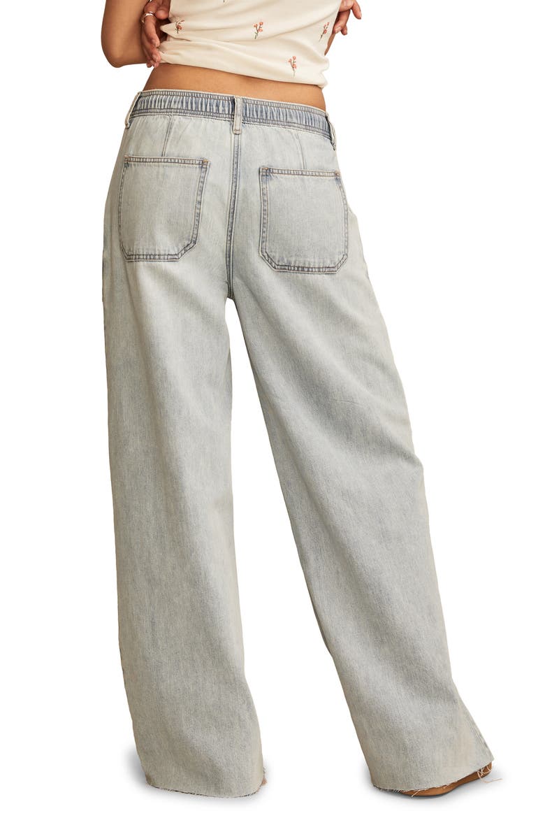 Low Rise Wide Leg Drawstring Jeans, Alternate, color, STRIKE OUT