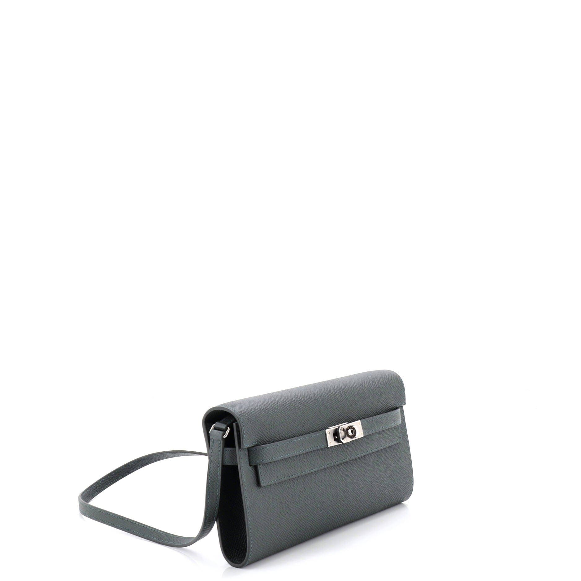 Pre-Owned Hermes Kelly To Go Wallet Epsom, Alternate, color, Vert Mangrove