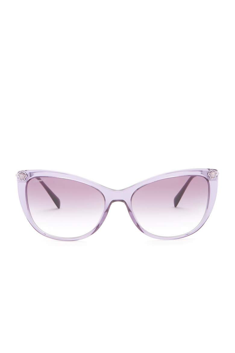 57mm Cat Eye Sunglasses, Main, color, VIOLET