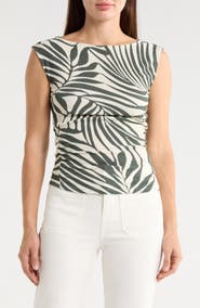 Sanctuary Textured Boat Neck Top
