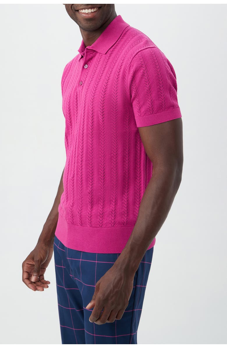 MR TURK Cole Short Sleeve Knit Polo, Alternate, color, Trina Pink
