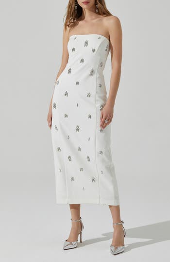 Astr The Label Camryn Embellished Strapless Maxi Dress