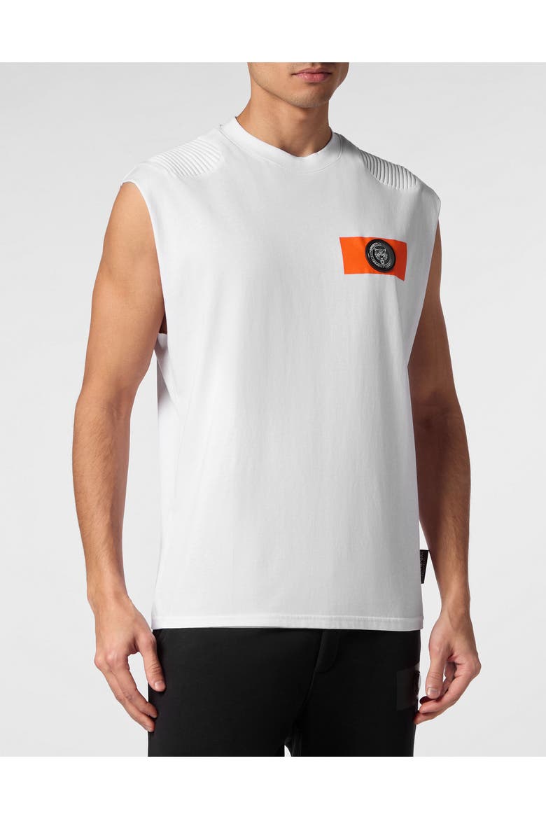 Tank Top Men, Main, color, white/orange