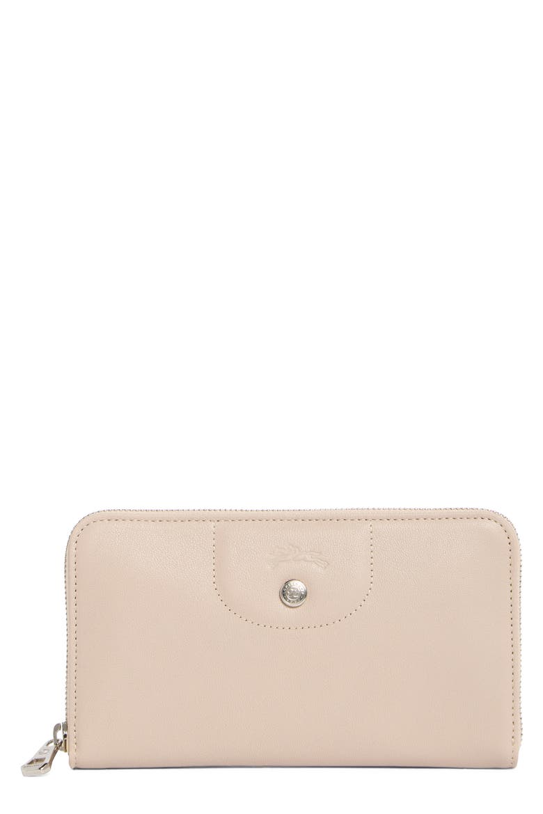 Le Pilage Cuir Zip Wallet, Main, color, CLAY