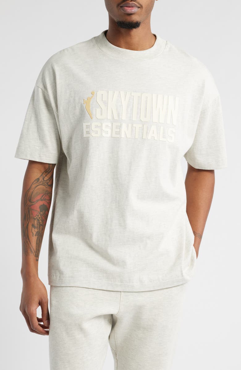 Fear of God Essentials x WNBA Chicago Sky Graphic T-Shirt, Main, color, Light Heather