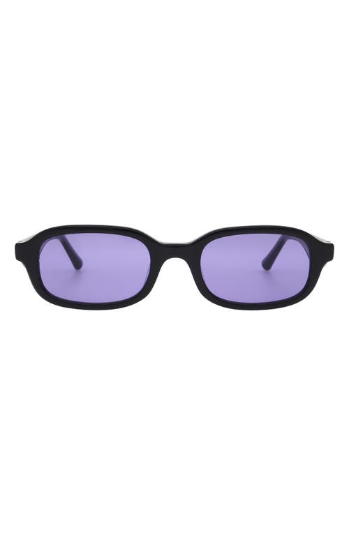 Florence By Mills 49mm Rectangular Sunglasses In Black
