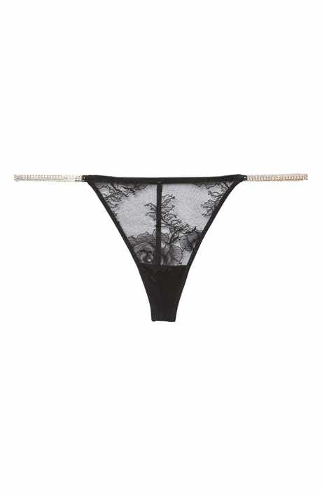 Fleur Du Mal Crystal Bouquet Lace G-String