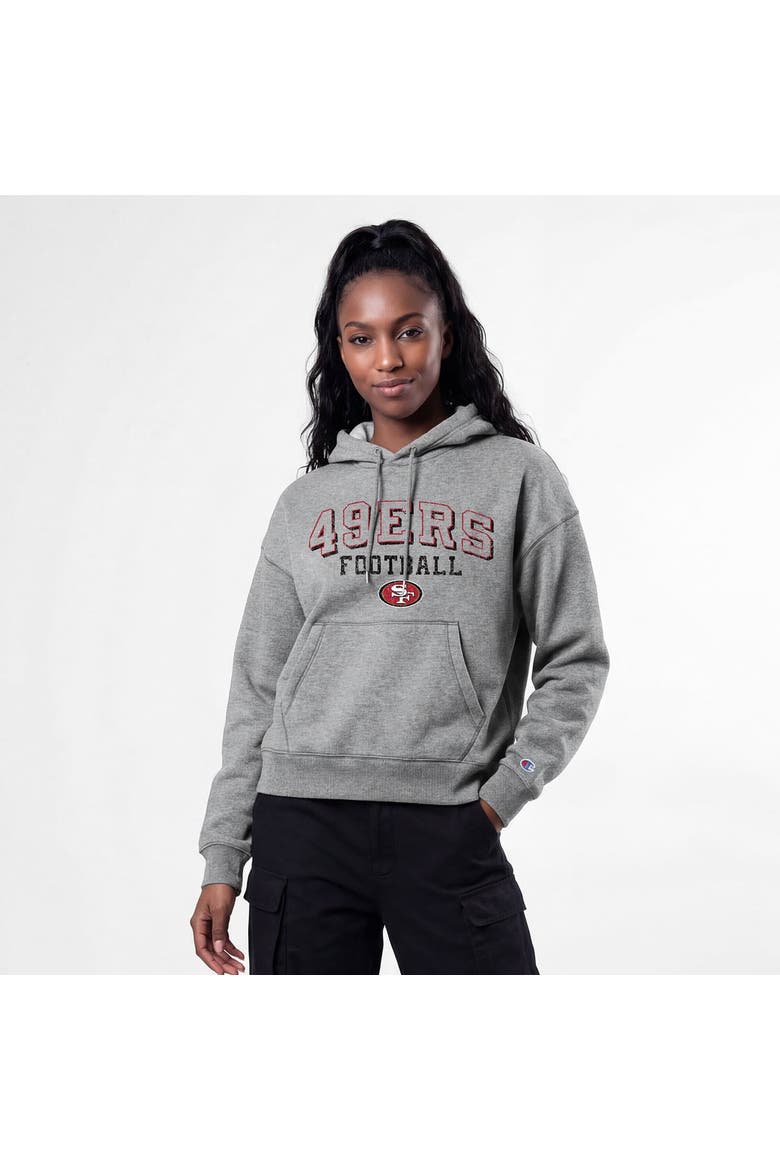 Women's Champion Gray San Francisco 49ers Triumph Tri-Blend Hoodie, Main, color, Gray