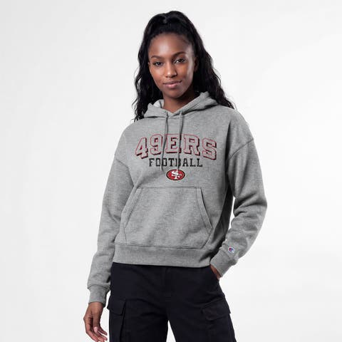 Women's Champion Gray San Francisco 49ers Triumph Tri-Blend Hoodie