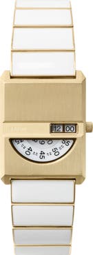 BREDA Pulse Tandem Stainless Steel Bracelet Watch, 26mm