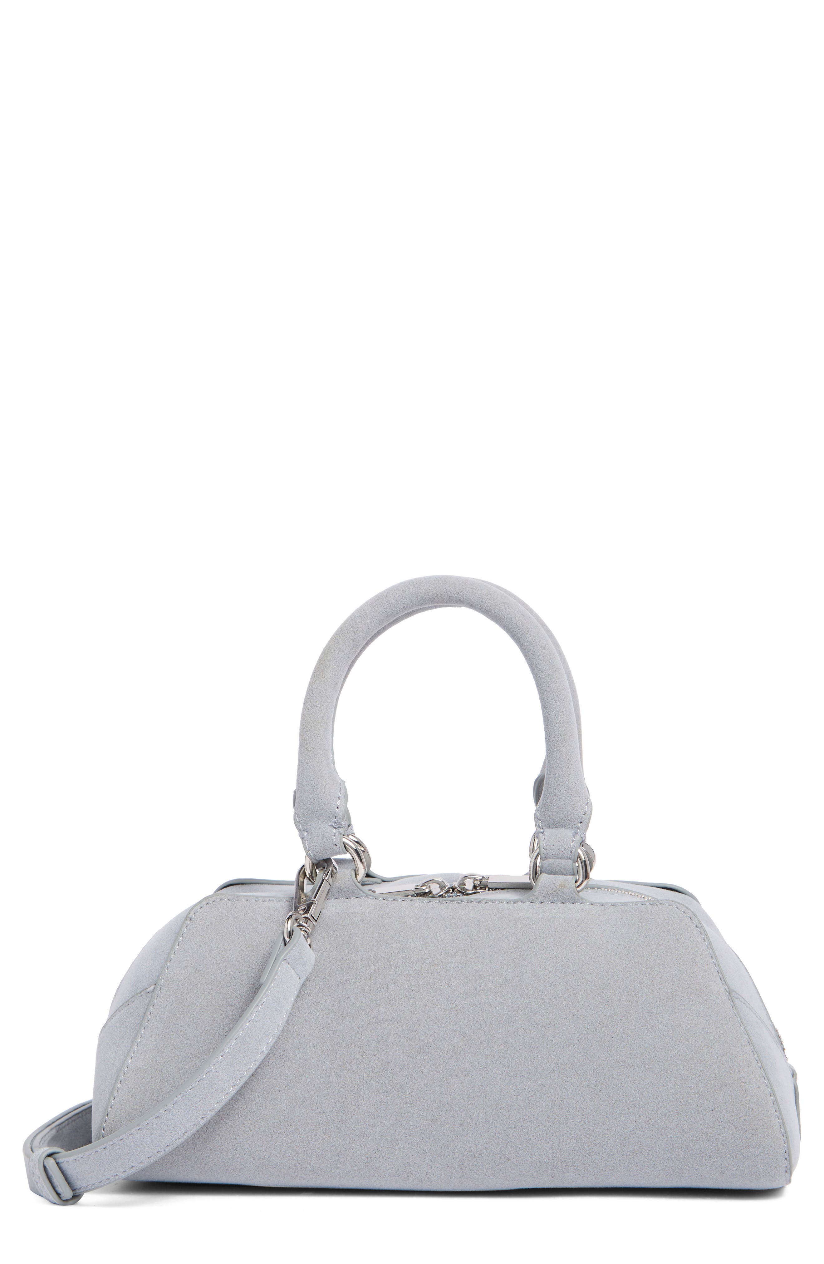 BCBG Faux Suede Barrel Shoulder Bag