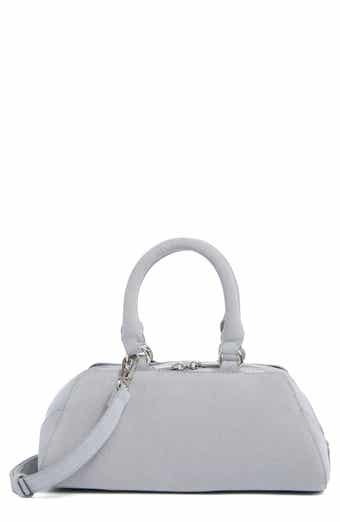 Faux Suede Barrel Shoulder Bag