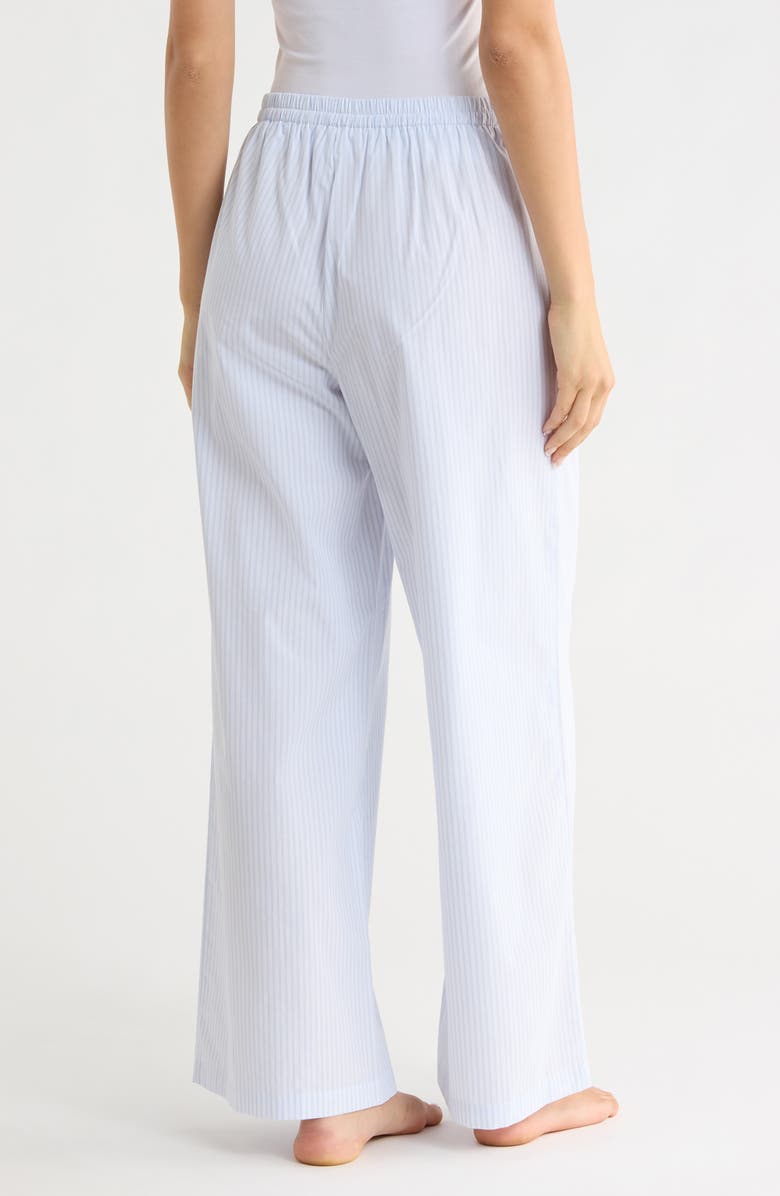 Abound Poplin Pajama Pants, Alternate, color, Blue- White Stripe