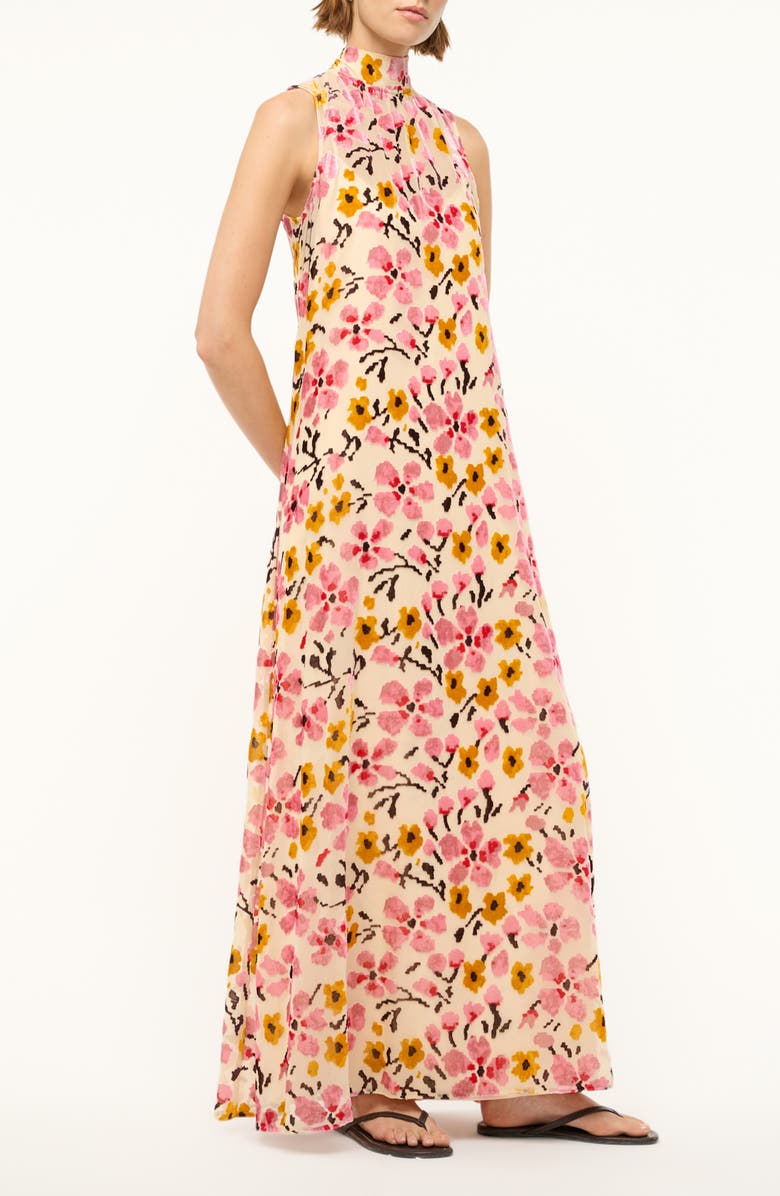 STAUD Albee Floral Sleeveless Maxi Dress, Alternate, color,