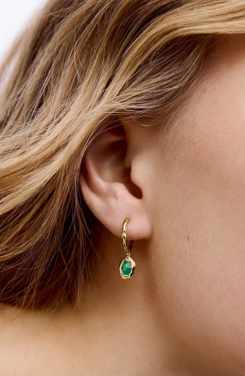 Monica Vinader Odyssey Drop Huggie Hoop Earrings In Multi