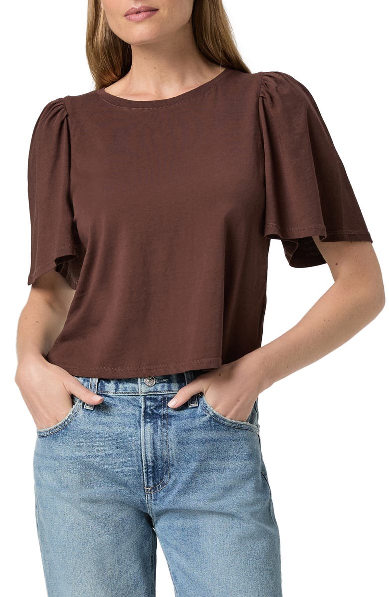 PAIGE Sigrid Cotton T-Shirt, Main, color, Tamarind