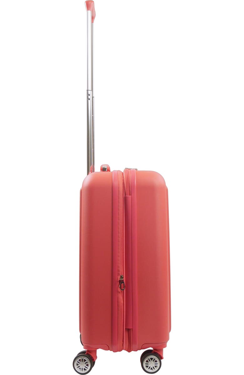 Tommy Bahama 22.5" Hard-Sided 3D Pineapple Luggage with Drawstring Bag, Alternate, color, Coral