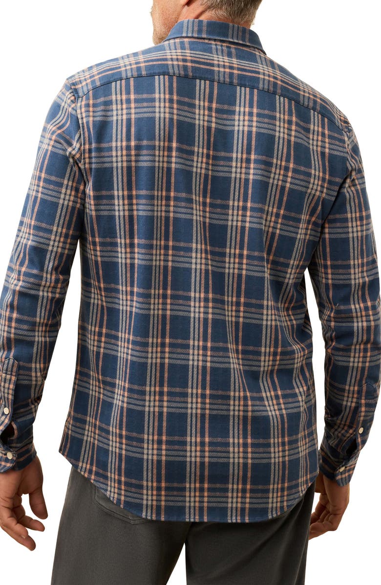 Faherty Coastline Knit Button-Down Shirt, Alternate, color, Clay Twilight Plaid