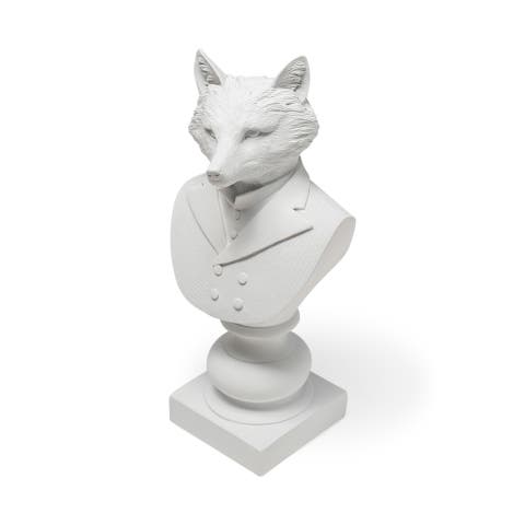 Murray Painted Resin Fox in a Suit Bust