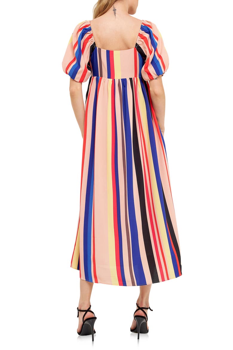 Multicolor Stripe Maxi Dress, Alternate, color, MULTI