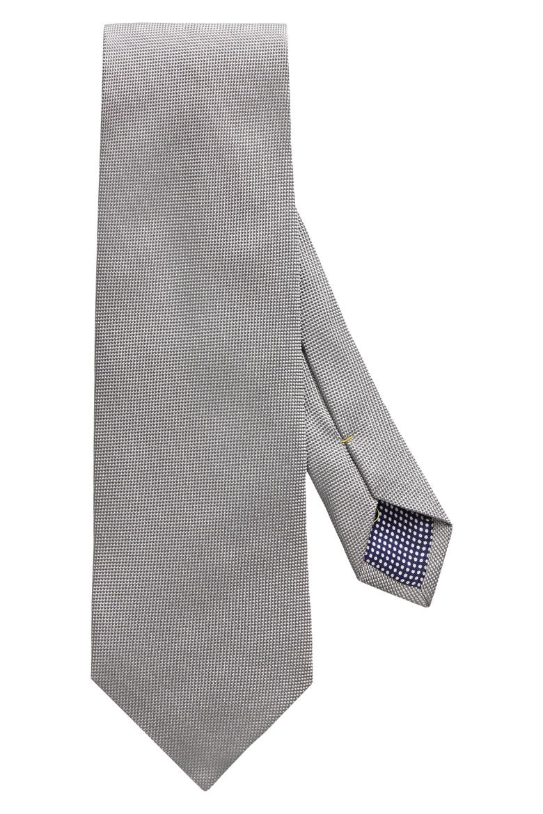 Solid Silk Tie, Main, color, GREY