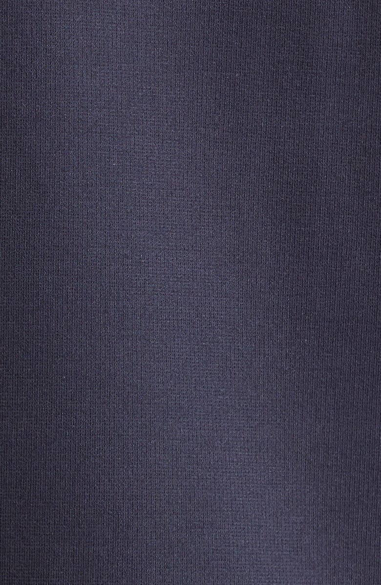 Thom Browne Milano Knit Cotton Polo with Anchor Embossed Buttons, Alternate, color, Navy