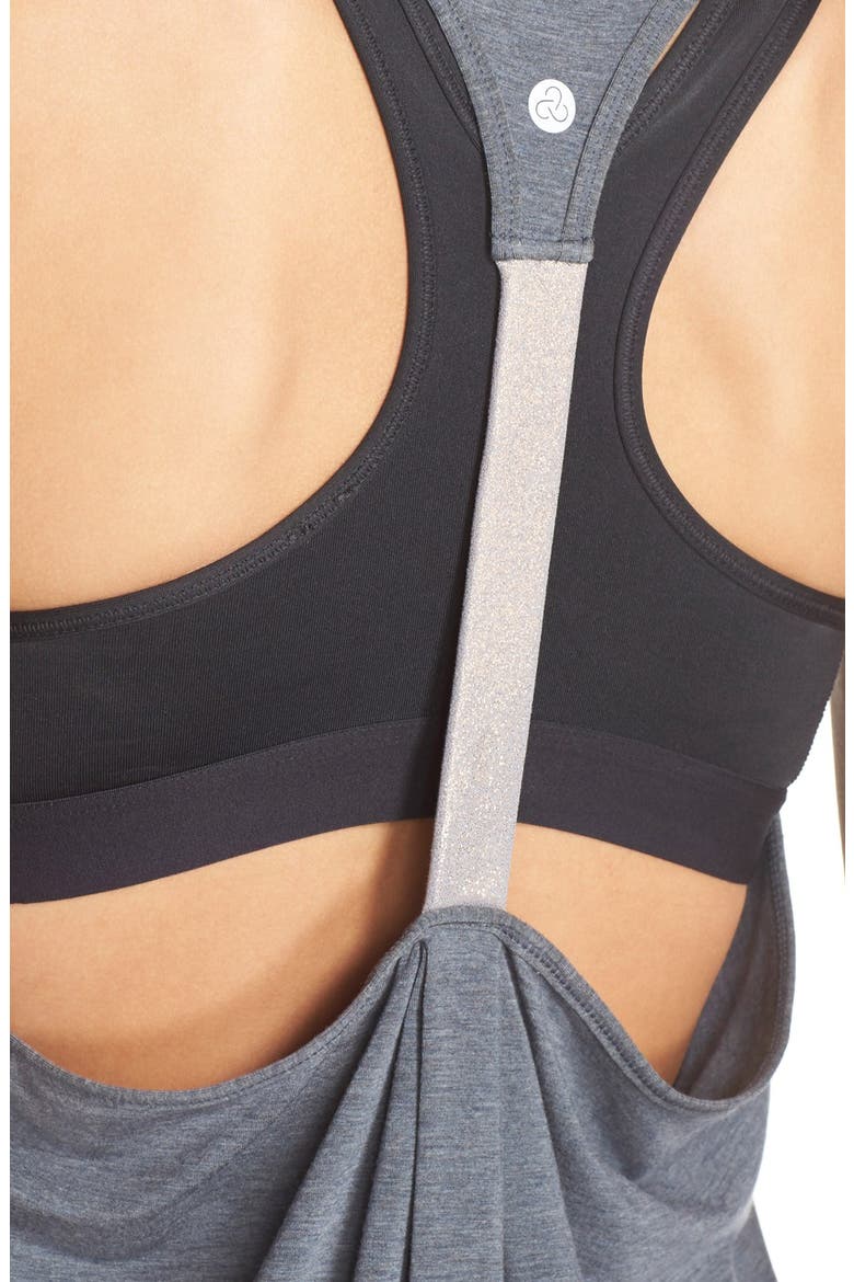 'Charm' Racerback Tank, Alternate, color, GREY GRAPHITE