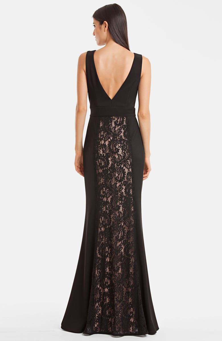 JS Collections Ottoman & Lace Scoop Back Gown, Alternate, color, 