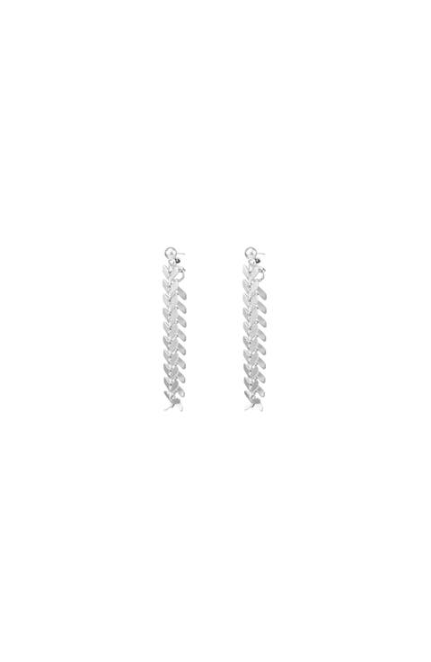Elara Chevron Drop Earrings Bold Trendy Statement