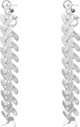 Bearfruit Jewelry Elara Chevron Drop Earrings Bold Trendy Statement