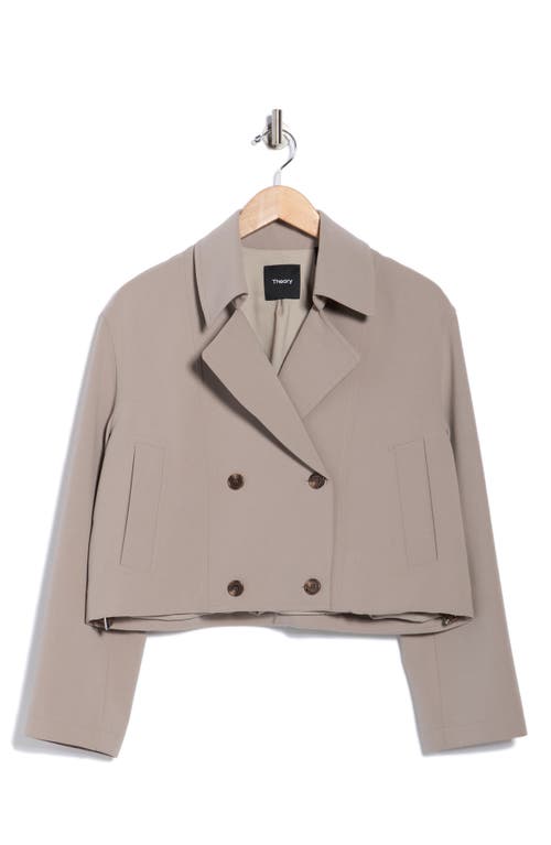 Theory Crop Admiral Jacket In Gray