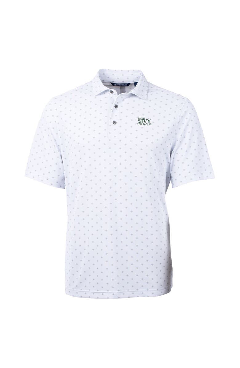 Cutter & Buck Men's Cutter & Buck White Ivy League DryTec Virtue Eco Pique Tile Print Recycled Polo, Alternate, color,